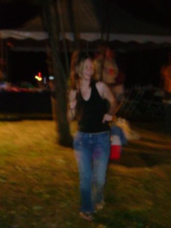 It's blurry, but hysterical : Jules dancing to some more Grateful Dead.
