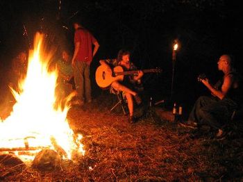 John and Chris rockin' at the bonfire
