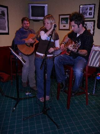 JL, Jules and Justin O'Leary jam some "Brown Eyed Girl."
