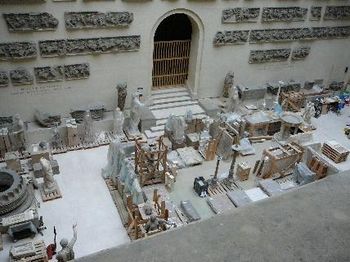 A storage room at the Louvre.
