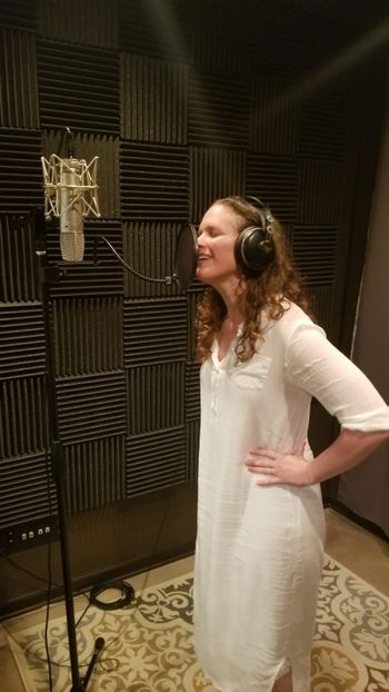 Leanne Thomas tracking vocals.
