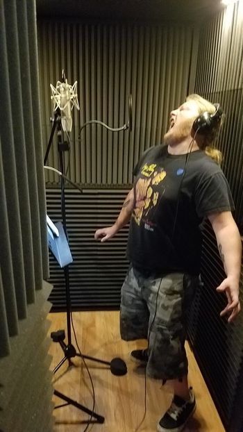 Koty Crook (Drigh) tracking vocals.
