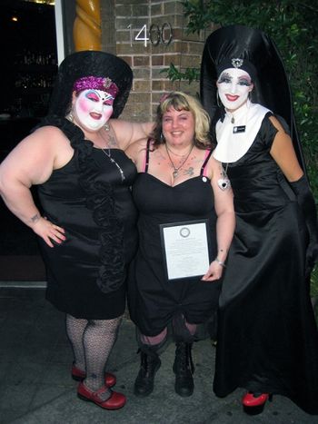 Being Sainted by the Portland Sisters of Perpetual Indulgence (Saint Smut) Photo credit: unknown
