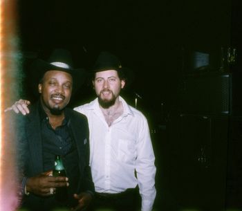 Otis Rush and Al after rehearsal

