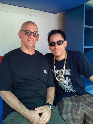 With my son, Sean, in the Yankee Dugout at the stadium, 7/9/07
