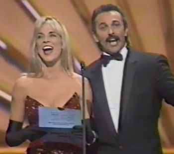 Carlene and Aaron Tippin at the 1993 CMA Awards. Presenting Best Music Video to Alan Jackson, Chattahoochee.
