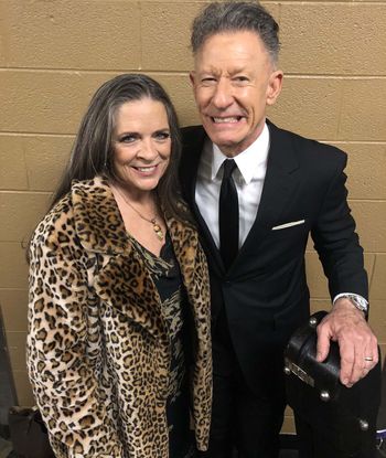 January 12, 2019. Carlene and Lyle Lovett backstage at "Willie Nelson: Life & Songs Of An American Outlaw." Bridgestone Arena. Nashville, TN.
