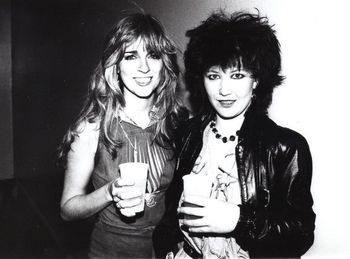 Carlene and her friend Kathy Valentine (of the Go-Go's) mid 1980s: "Here we are back in the day! Right around the time we wrote 'I'm the Only One.' One of the best friends in my life:-) I love Kathy!"
