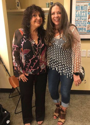 September 12, 2019. Maria Muldaur and Carlene backstage at the Country Music Hall of Fame. Photo by Karen Brooks!
