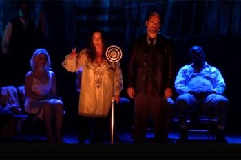 November 2014. Carlene with Billy Burke in Ghost Brothers of Darkland County musical written by Stephen King and John Mellencamp.
