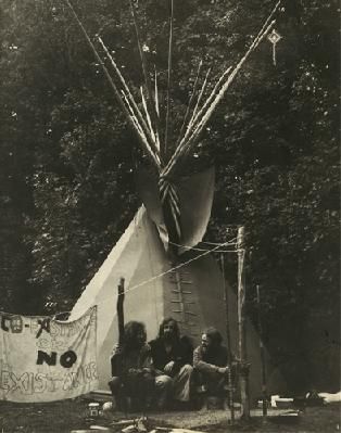 3 Great Teacher Friends ca. 1981-2 at the Teepee made by Magic(l) & The Great One(r).  Desmond Boswell (c), "The Hermit" taught us all about compassion, nature, and living frugally.
