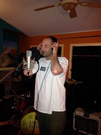 Recording vocals at Cribworks Digital Audio, Austin, Texas, 2014
