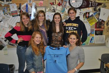 The support crew for the "Another Storyline" release show, November 2011 - clockwise from top left, Becca Vang, Erica Linemman, Emma Stockton, Shelby Rombach, Adrienne Rivera, Dominique Letagano
