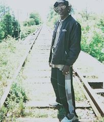 ClarksdaleRRLarry2004 On the train tracks in Clarksdale Mississippi, feeling the spirits of the blues ancestors: 2004

