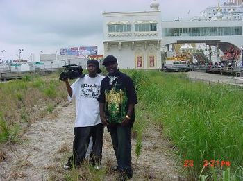 DREX AND CHOSAN ON THE VIDEO SET IN ATLANTIC CITY.
