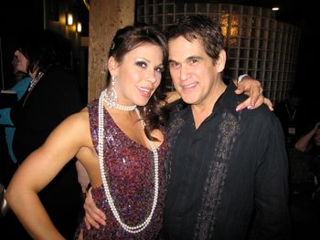 WWE Diva Mickie James and her voice coach, Ron at her "Strangers and Angels" Showcase
