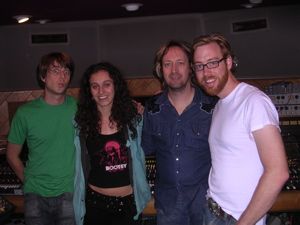 Marco Benevento, Kim Manning, Brian Kehew, and Joe Russo at The Jungle Recording Kim's Album
