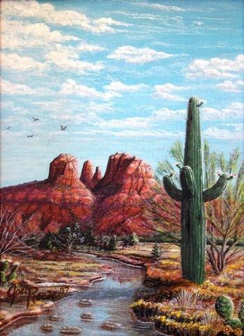 Arizona-Spring-acrylic-painting-joel-reese-1987 joel-reese-fine-arts
