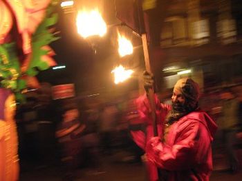 flambeaux carrier, Orpheus, Mardi Gras 09
