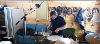 Rene Fortier 2 Recording Timbales for "Then She Danced"
