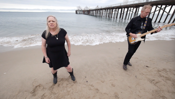 ESIY 28 Jeff Marshall and I from the Every Song Is You video, right before we got nailed by the waves.

