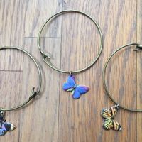 Butterfly Bracelet in brass tone