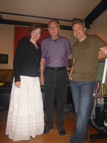 Tania Hancheroff (harmony singer), me and Greg Strizek.  Greg is the owner and engineer at Verge.  He did an awesome job of mixing all of the songs.
