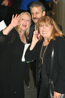 Sherry & I with Lynn Geyer(Pres. of CAM- (Catholic Association of Musicians) calling Joe Hand to let him know that he won "Producer of the Year" Live Like Saints CD
