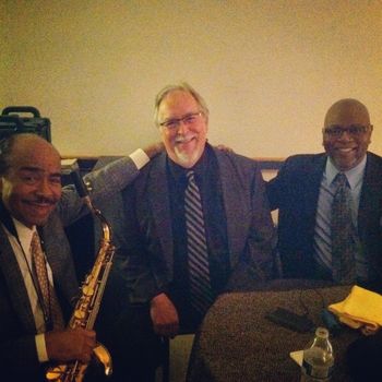Benny Golson, TW, Lewis Nash - before our hit at the Highland Jazz Festival
