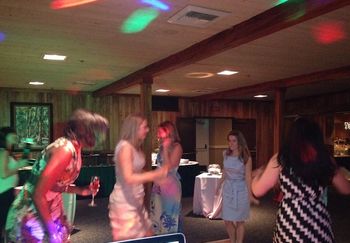 The ladies hit the dance floor
