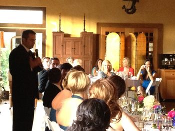 Best man, Ian, gives a heartfelt toast.
