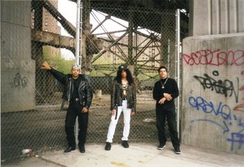 Electric Death, group photo at Delancey St.  promo for second album, Forgotten Tenements, 1999
