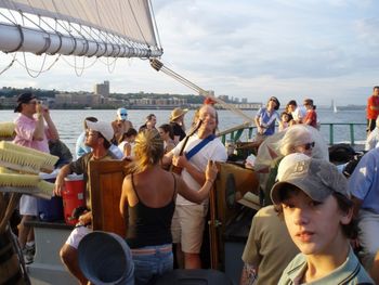 Singing on the CLEARWATER on the Hudson River
