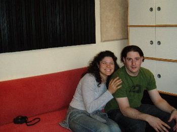 Arielle & Jon in the studio
