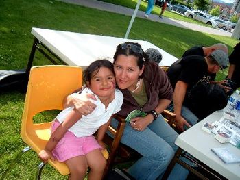 Crystal's sweet daughter ashlee and me cuddling during the OCG festival. Isn't she cute!!

