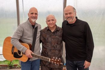 After performance with two remarkable musicians (L) Dave Maswick and (R) Joel Brown.  Beautiful harmonies!
