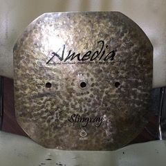 14" Custom Square Flat Heavy Bottom Hi Hat Cymbal with Two Holes for Quick Air Release
