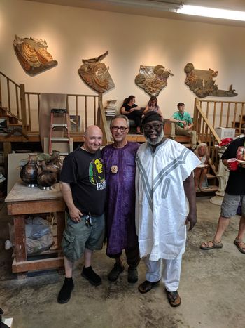 with two remarkable men: Frank Giorgini: Udu Drum and Abbas Ahuwan, the man who first shared the Udu and traditional Nigerian Pottery methods with the US through a cultural exchange program in the early 70's.  My life has never been the same since meeting these men and performing on these incredible instruments.
