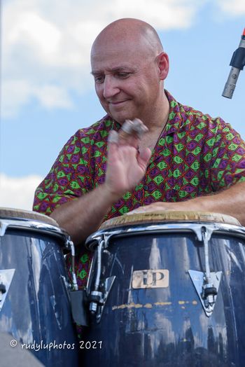 Photo 7 of 9 Michael Benedict & JazzVIBES at 2021 Albany Jazz Festival: Me - Congas
