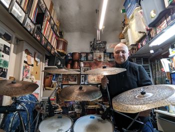 Me and my Custom Set of Amedia Stingray Cymbals 1 of 4
