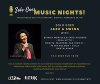 Solo Goes Jazz & Swing with Bianca Morales @ Bistro K - Kapsäkki