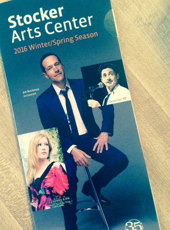 On the cover of the Stocker Arts Center 2016 Season Brochure
