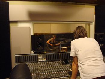 Jim decided to use the smaller studio to capture Andrew Cushman's acoustic guitar sounds.
