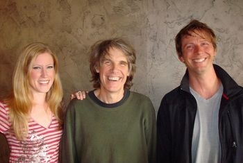 After a great guitar session: Tara Hawley, Jim Wirt, and Andrew Cushman
