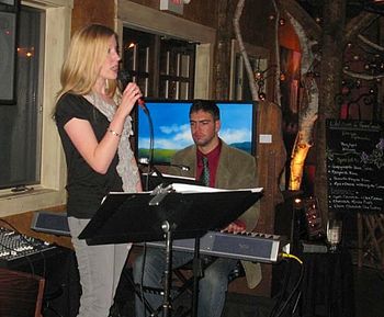 December 2010: Tara Hawley performing some Christmas tunes with Matt Skitzki in the cozy tasting room at ThornCreek Winery, Aurora, Ohio
