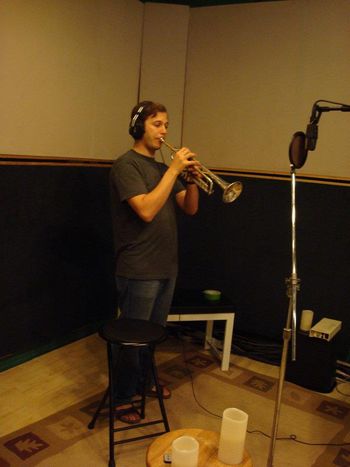 So excited to have Josh Rzepka in the studio to put his trumpet playing skills on the album!
