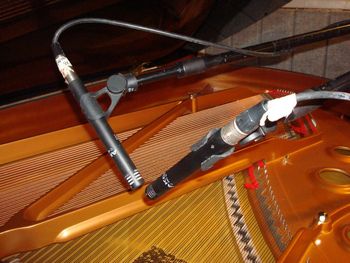 Microphones used on the piano
