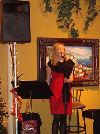 December: Performing Christmas music in a festive atmosphere at Laurello Vineyards
