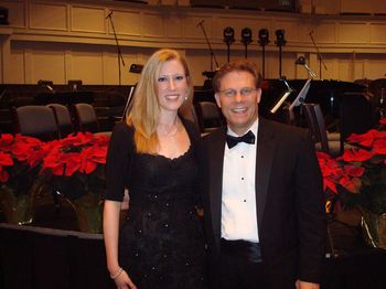 Tara with conductor George Ohman - 2011 Parkside Christmas Concerts
