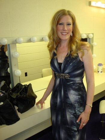 Tara in her dressing room ready for the second half of the show!
